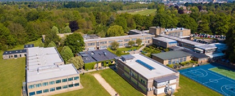 Aerial view of Long Road Sixth Form College 